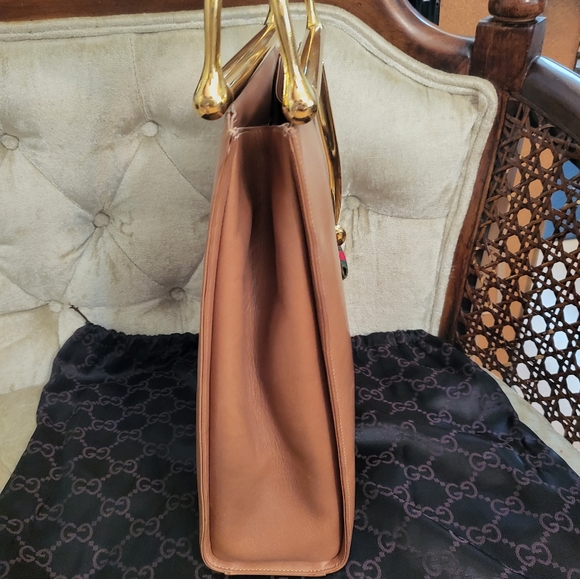 (SOLD)RARE Authentic 1960's Gucci sherryline snaffle bit bag - Picture 4 of 16